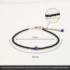 Black Tourmaline Anklet with Evil Eye Charm | VastuKosha by Acharya Anuj