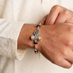 Rishikesh Siddh Om Trinetra Trishul Damru Karungali Rudraksha Bracelet | VastuKosha by Acharya Anuj