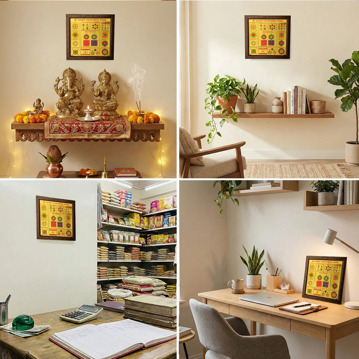 Shree Sampurna Vyapar Vriddhi Yantra (9*9 inch) with Frame | VastuKosha by Acharya Anuj
