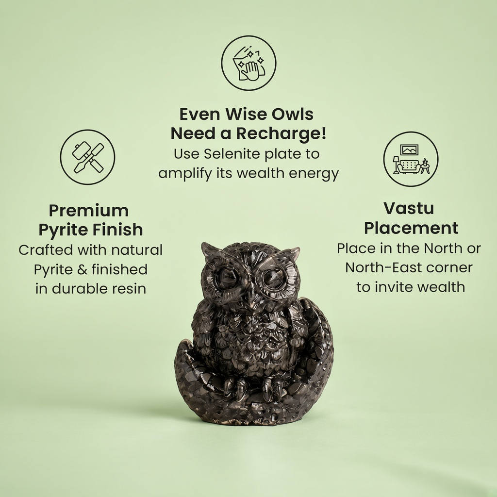 Rishikesh  Siddh Pyrite Owl | VastuKosha by Acharya Anuj