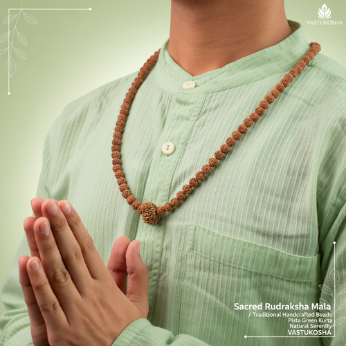 13 Mukhi Rudraksha Bead in 5 Mukhi Rudraksha Mala  | VastuKosha by Acharya Anuj