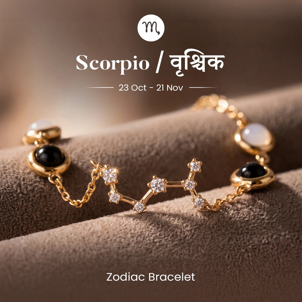 Scorpio (‡§µ‡•É‡§∂‡•ç‡§ö‡§ø‡§ï ‡§∞‡§æ‡§∂‡§ø) Zodiac Constellation Bracelet for Women | VastuKosha by Acharya Anuj