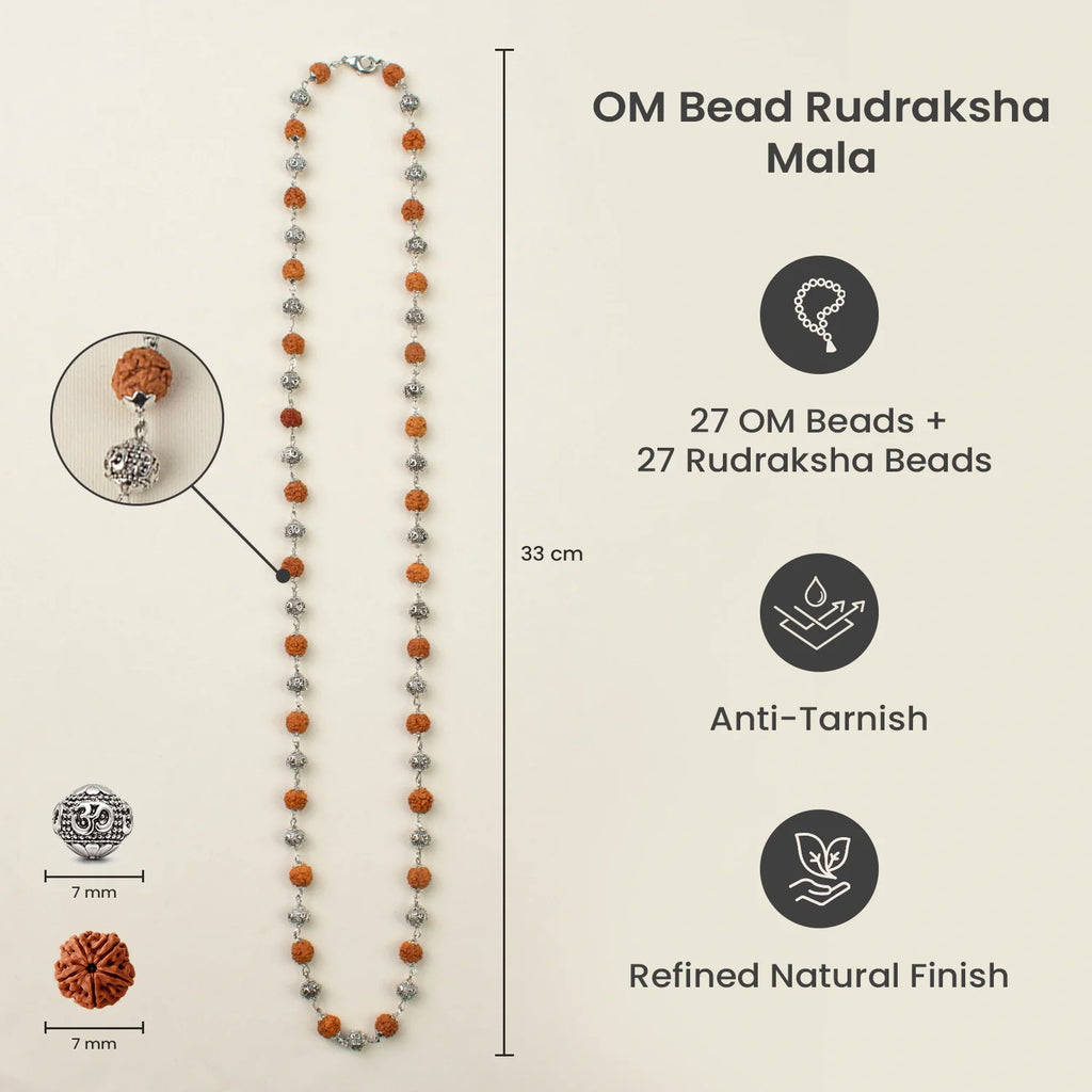 OM Bead Rudraksha Mala | VastuKosha by Acharya Anuj