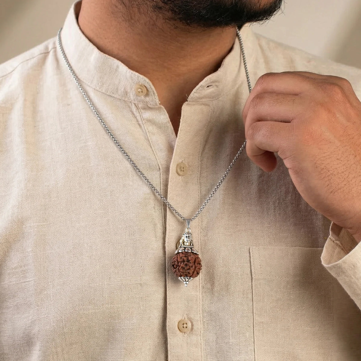 Adiyogi Shiv 7 Mukhi Rudraksha Pendant | VastuKosha by Acharya Anuj