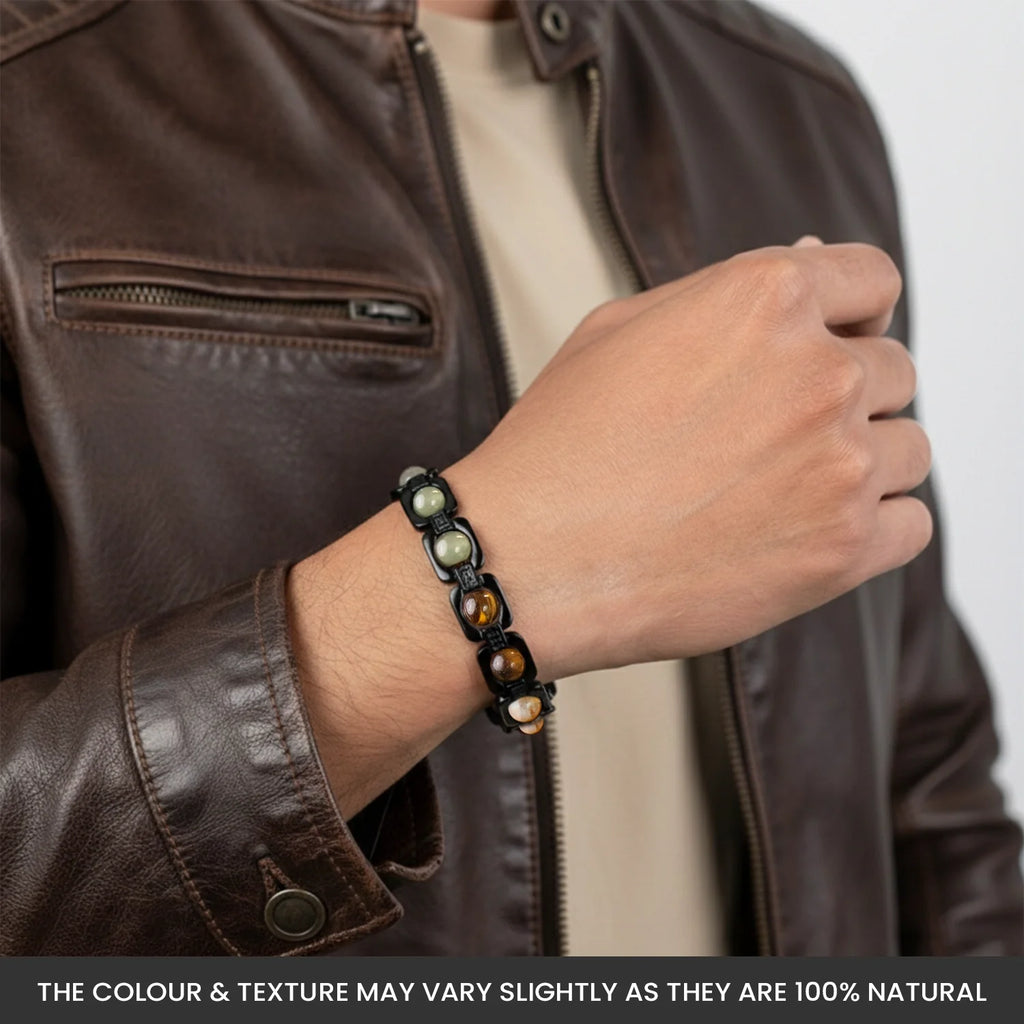 Metal Dhan Yog Bracelet - Black | VastuKosha by Acharya Anuj