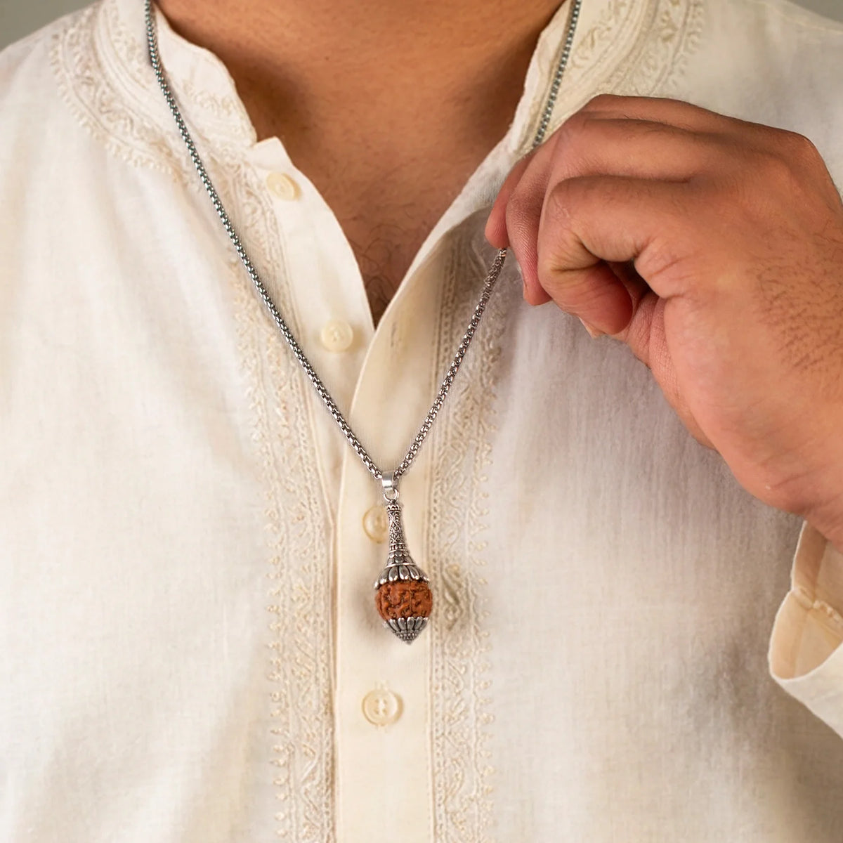 Siddh Rudraksha Hanuman Gada Pendant  | VastuKosha by Acharya Anuj