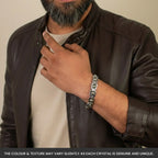 Metal Raw Pyrite Bracelet - Silver | VastuKosha by Acharya Anuj
