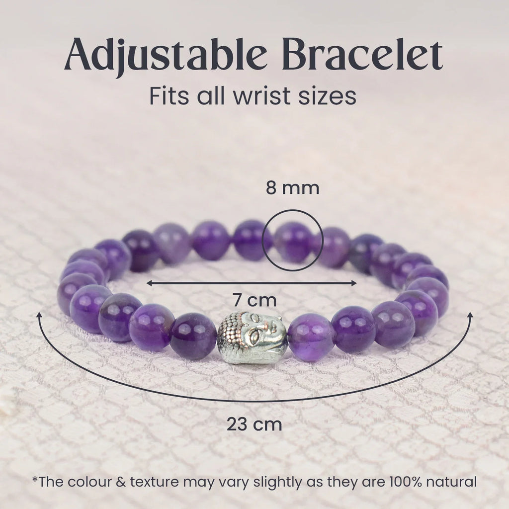 Amethyst Bracelet with FREE Raw Selenite Plate | VastuKosha by Acharya Anuj