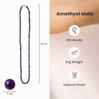 Amethyst Mala - 8mm || 108 Beads | VastuKosha by Acharya Anuj | VastuKosha by Acharya Anuj