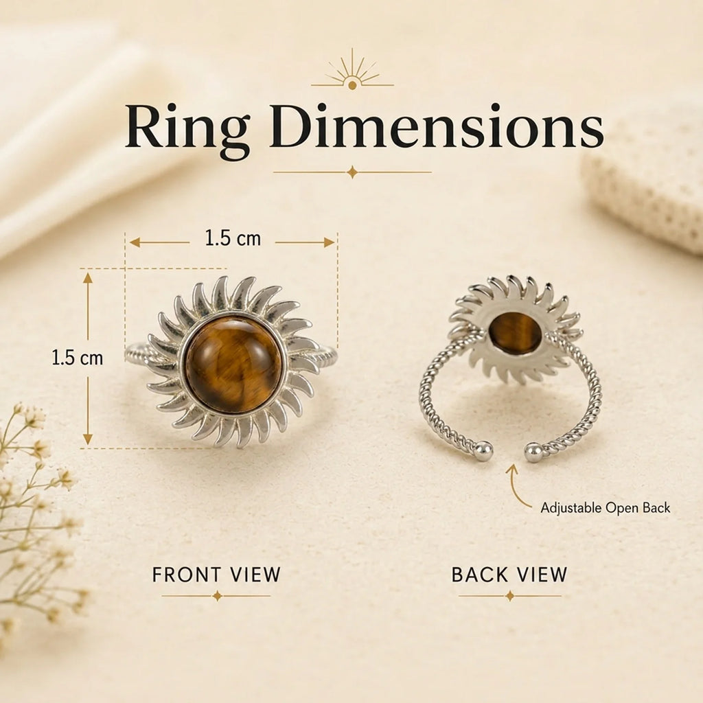 Tiger Eye Sun Ring | VastuKosha by Acharya Anuj