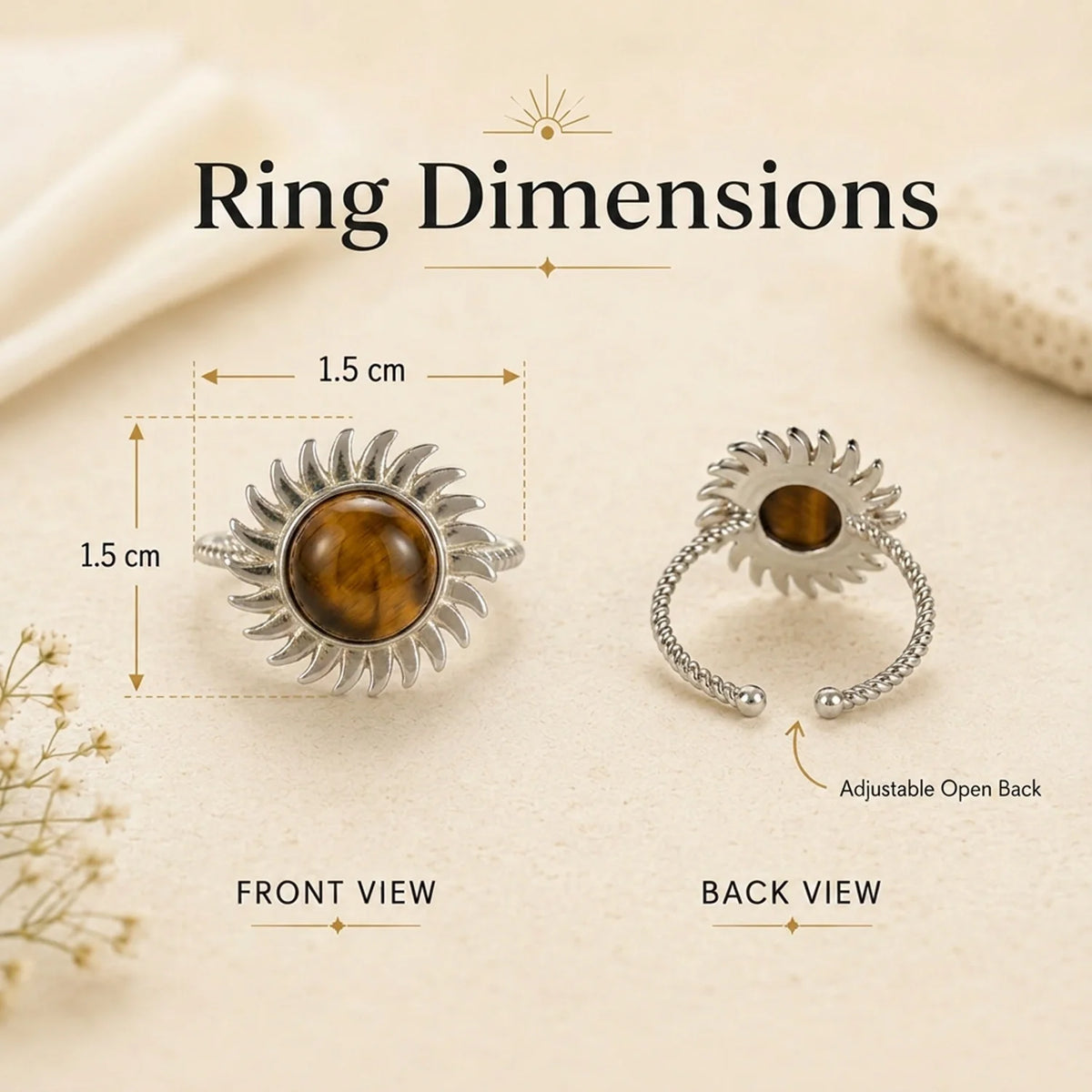 Tiger Eye Sun Ring | VastuKosha by Acharya Anuj