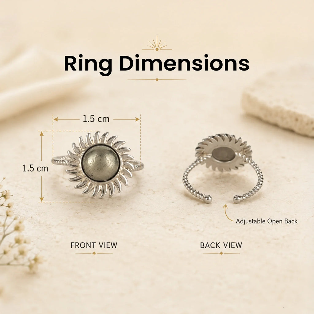 Pyrite Sun Ring | VastuKosha by Acharya Anuj