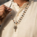 Divya Raksha Mala With 5 Mukhi Trishul Pendant | VastuKosha by Acharya Anuj