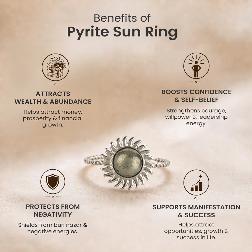 Pyrite Sun Ring | VastuKosha by Acharya Anuj