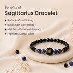 Sagittarius (‡§ß‡§®‡•Å ‡§∞‡§æ‡§∂‡§ø) Zodiac Black Obsidian & Lapis Lazuli Bracelet for Women  | VastuKosha by Acharya Anuj
