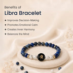 Libra (‡§§‡•Å‡§≤‡§æ ‡§∞‡§æ‡§∂‡§ø) Zodiac Lapis Lazuli & Howlite Bracelet for Women  | VastuKosha by Acharya Anuj