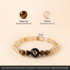 Pisces (‡§Æ‡•Ä‡§® ‡§∞‡§æ‡§∂‡§ø) Zodiac Citrine & Tiger Eye Bracelet for Women  | VastuKosha by Acharya Anuj