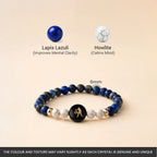 Libra (‡§§‡•Å‡§≤‡§æ ‡§∞‡§æ‡§∂‡§ø) Zodiac Lapis Lazuli & Howlite Bracelet for Women  | VastuKosha by Acharya Anuj