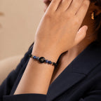 Sagittarius (‡§ß‡§®‡•Å ‡§∞‡§æ‡§∂‡§ø) Zodiac Black Obsidian & Lapis Lazuli Bracelet for Women  | VastuKosha by Acharya Anuj