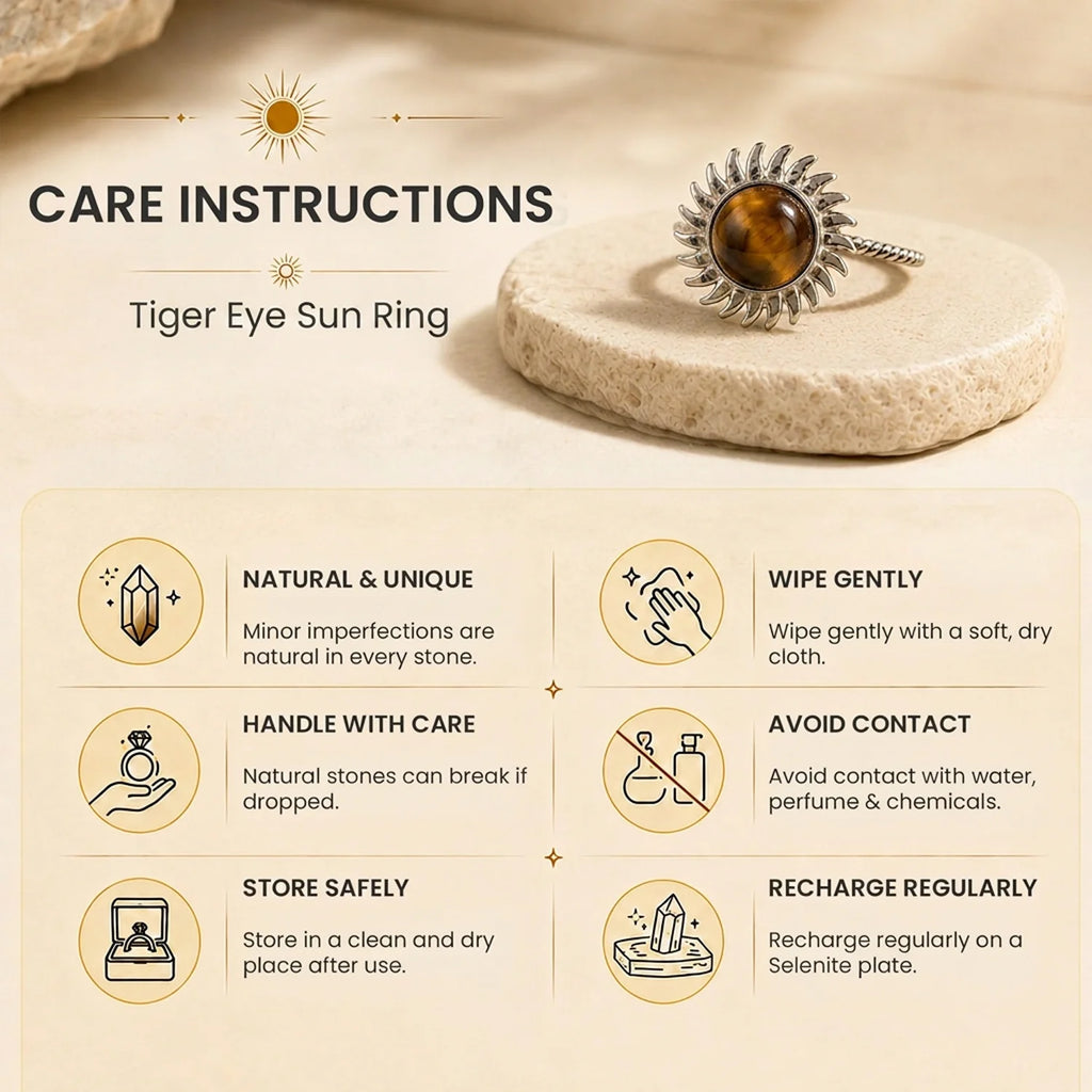 Tiger Eye Sun Ring | VastuKosha by Acharya Anuj