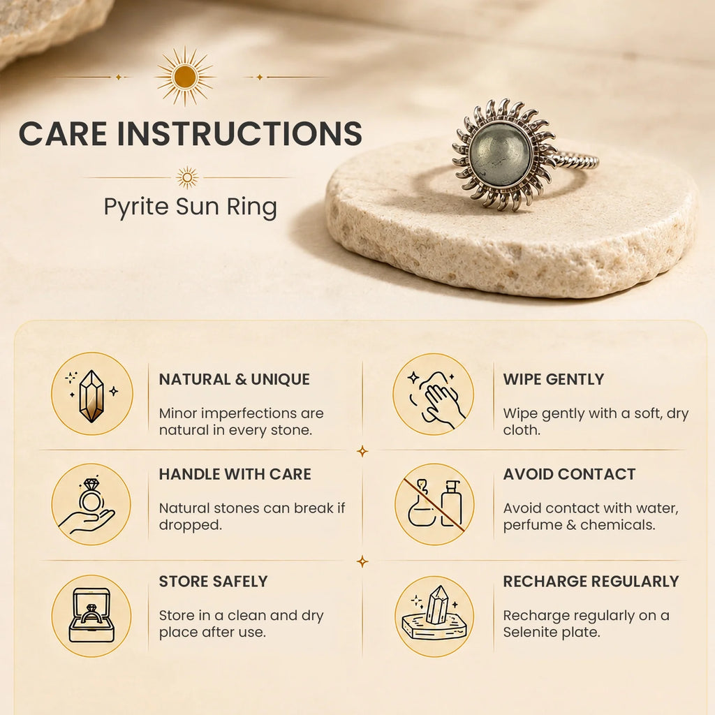 Pyrite Sun Ring | VastuKosha by Acharya Anuj