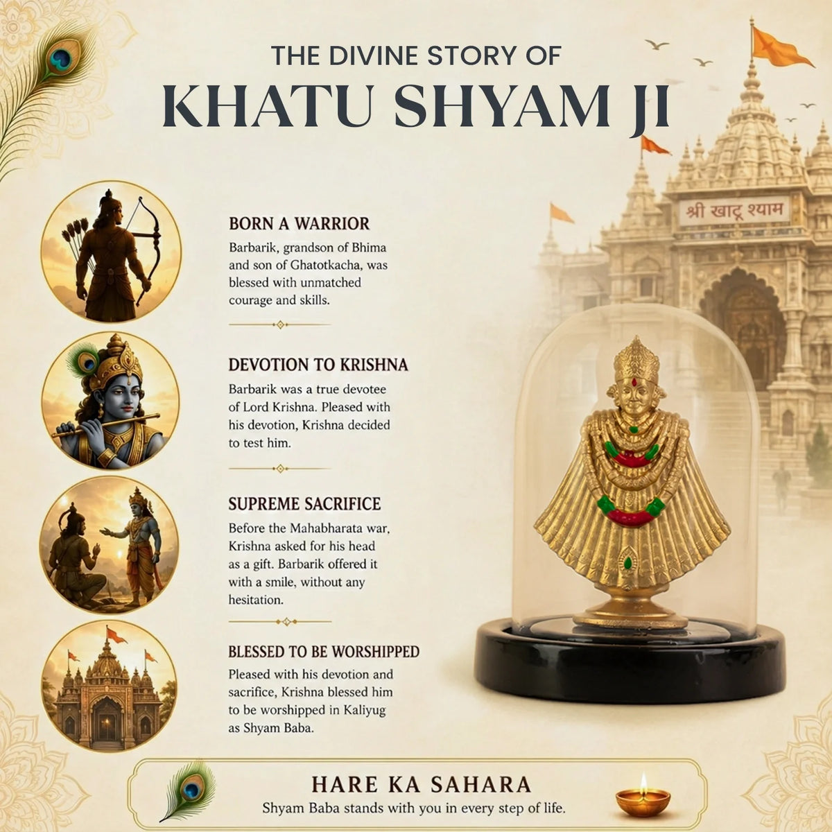 Khatu Shyam Murti with Dome | VastuKosha by Acharya Anuj