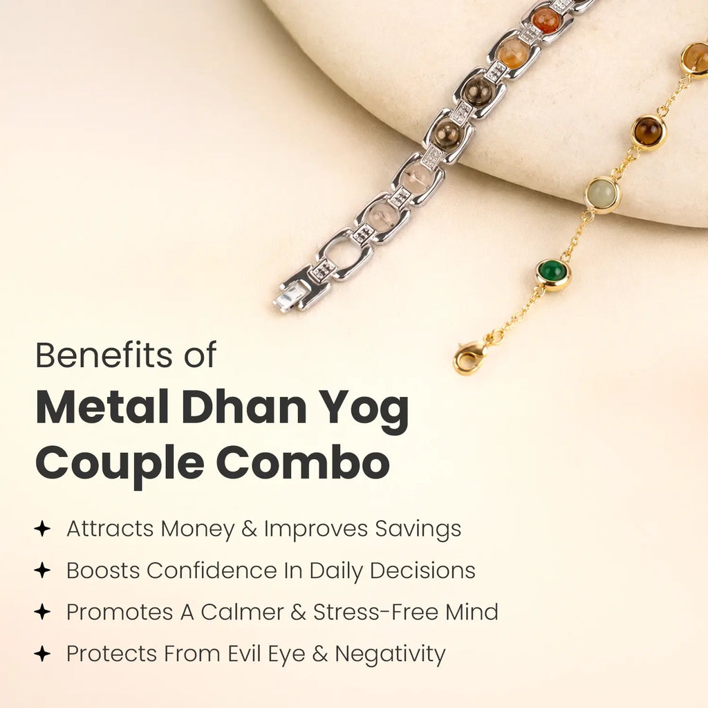 Metal Dhan Yog Couple Bracelet Combo | VastuKosha by Acharya Anuj