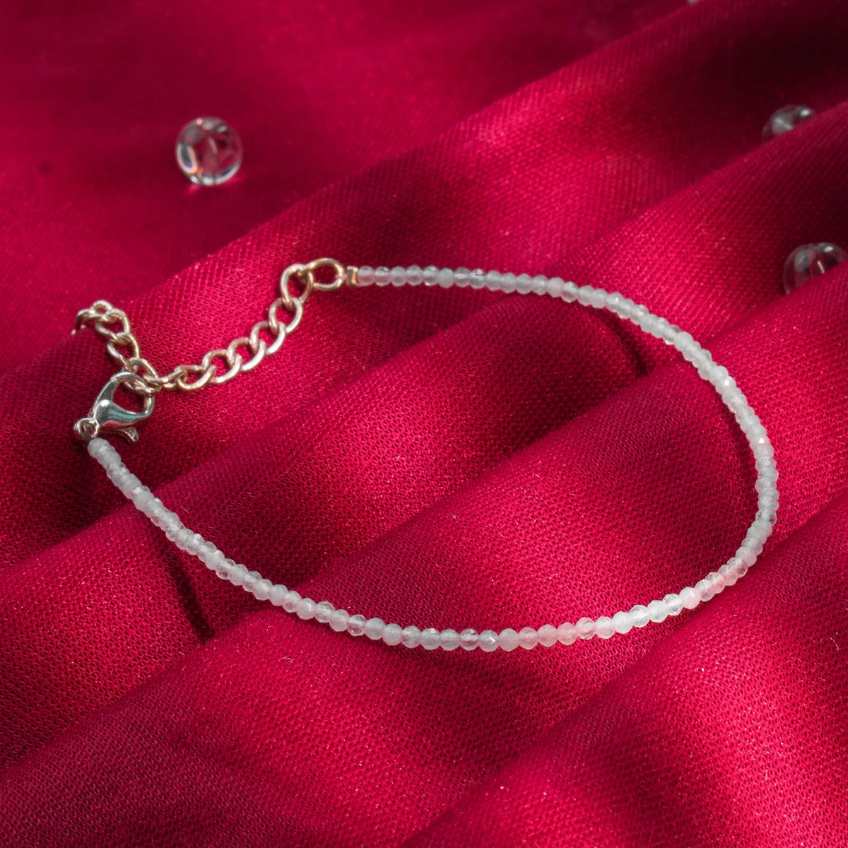 Real Natural Clear Quartz Anklet | VastuKosha by Acharya Anuj
