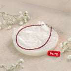 Garnet Anklet with FREE Raw Selenite Plate | VastuKosha by Acharya Anuj