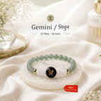 Gemini Zodiac Green Aventurine & Milky Quartz Bracelet for Women  | VastuKosha by Acharya Anuj
