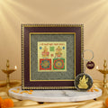 Mahalakshmi Kuber Yantra on Pyrite Frame with FREE Lakshmi Ji Pyrite Keychain | VastuKosha by Acharya Anuj
