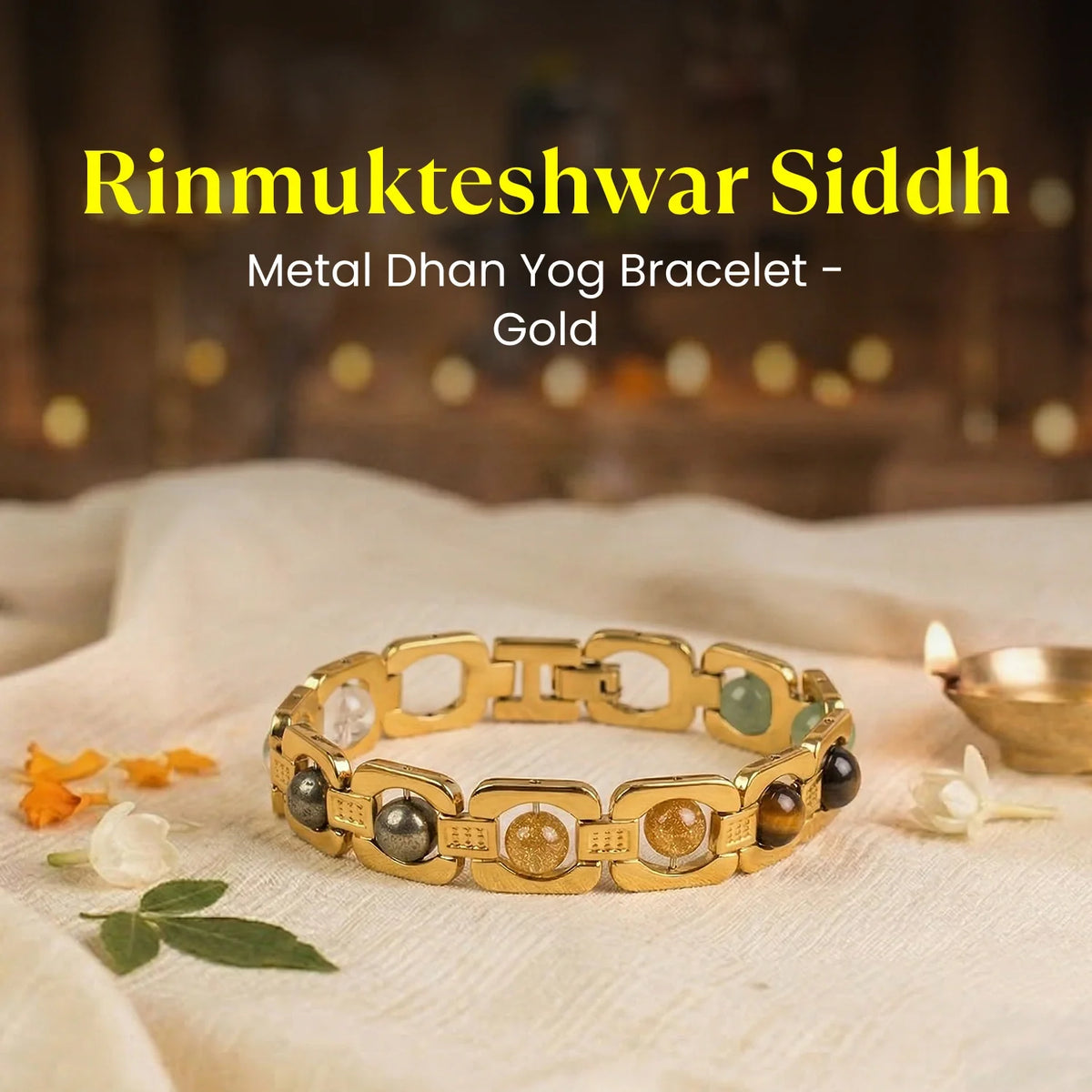 Rishikesh  Siddh Metal Dhan Yog Bracelet - Gold | VastuKosha by Acharya Anuj