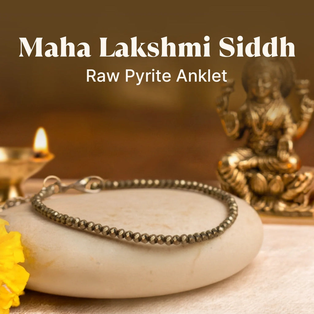 Maha Ashtlakshmi Siddh Raw Pyrite Anklet | VastuKosha by Acharya Anuj