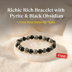 Richie Rich Bracelet with FREE Raw Selenite Plate | VastuKosha by Acharya Anuj
