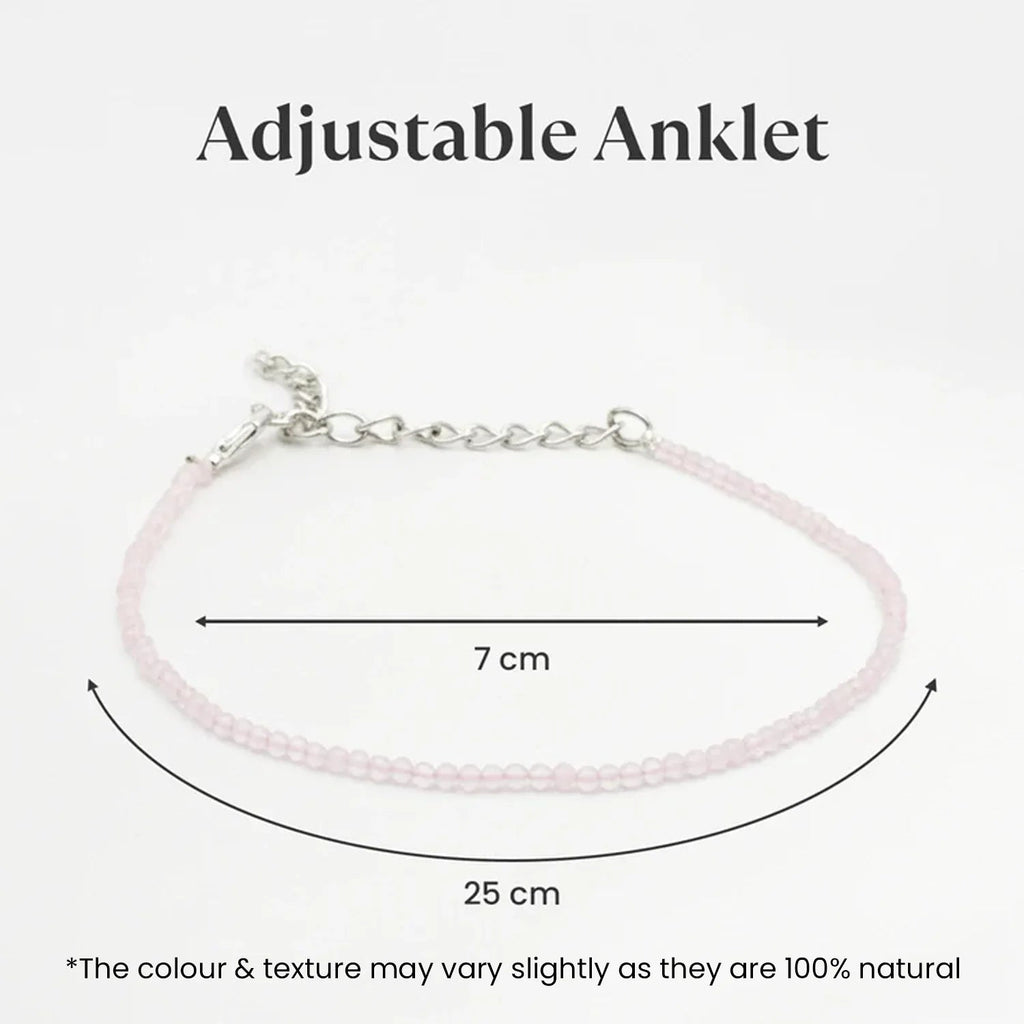 Rose Quartz Anklet | VastuKosha by Acharya Anuj