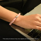 Rose Quartz Bracelet with FREE Raw Selenite Plate | VastuKosha by Acharya Anuj