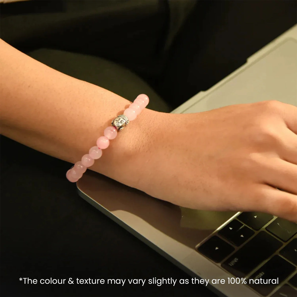 Rose Quartz Bracelet with Buddha | VastuKosha by Acharya Anuj
