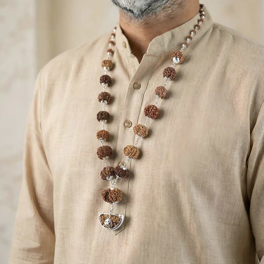 1-14 Mukhi Siddh Rudraksha Mala with Collector Beads | VastuKosha by Acharya Anuj
