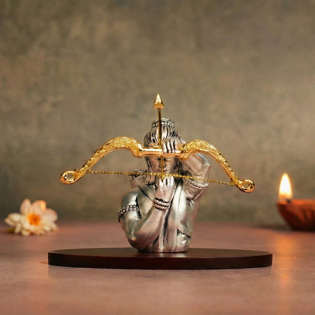 999 Silver Plated Shri Ram Dhanurdhari Idol | VastuKosha by Acharya Anuj