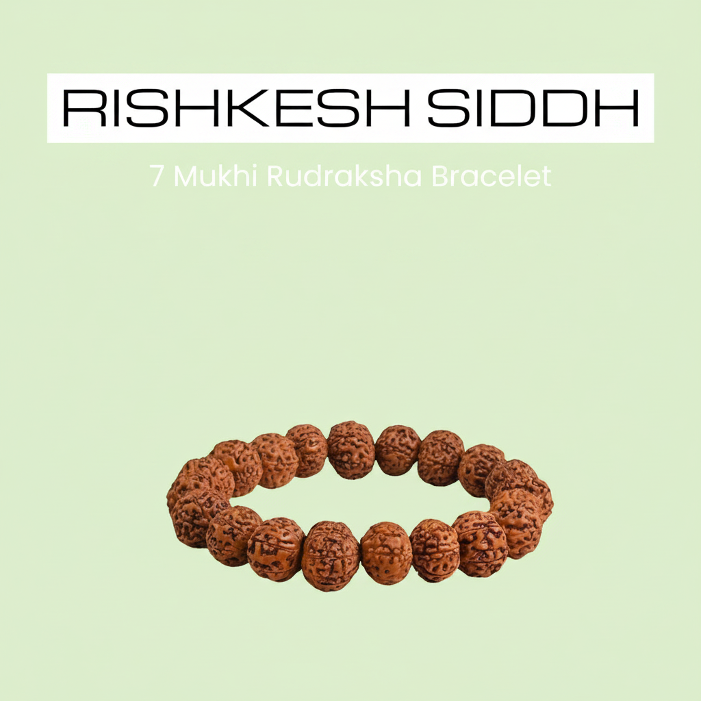 Rishikesh Siddh 7 Mukhi Rudraksha Bracelet | VastuKosha by Acharya Anuj