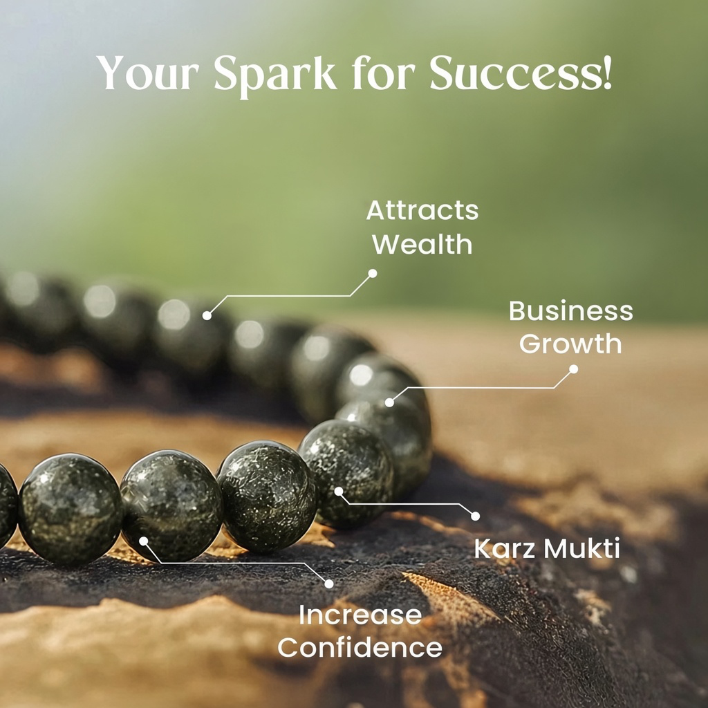 Maha Ashtlakshmi Siddh Raw Pyrite Bracelet with FREE Raw Selenite Plate | VastuKosha by Acharya Anuj