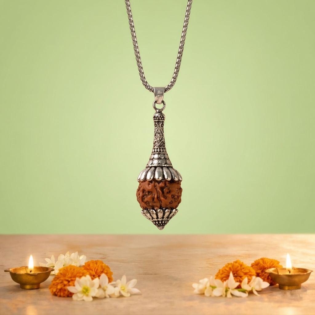 Siddh Rudraksha Hanuman Gada Pendant  | VastuKosha by Acharya Anuj