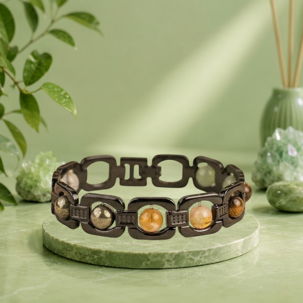 Rishikesh Siddh Metal Dhan Yog Bracelet - Black | VastuKosha by Acharya Anuj