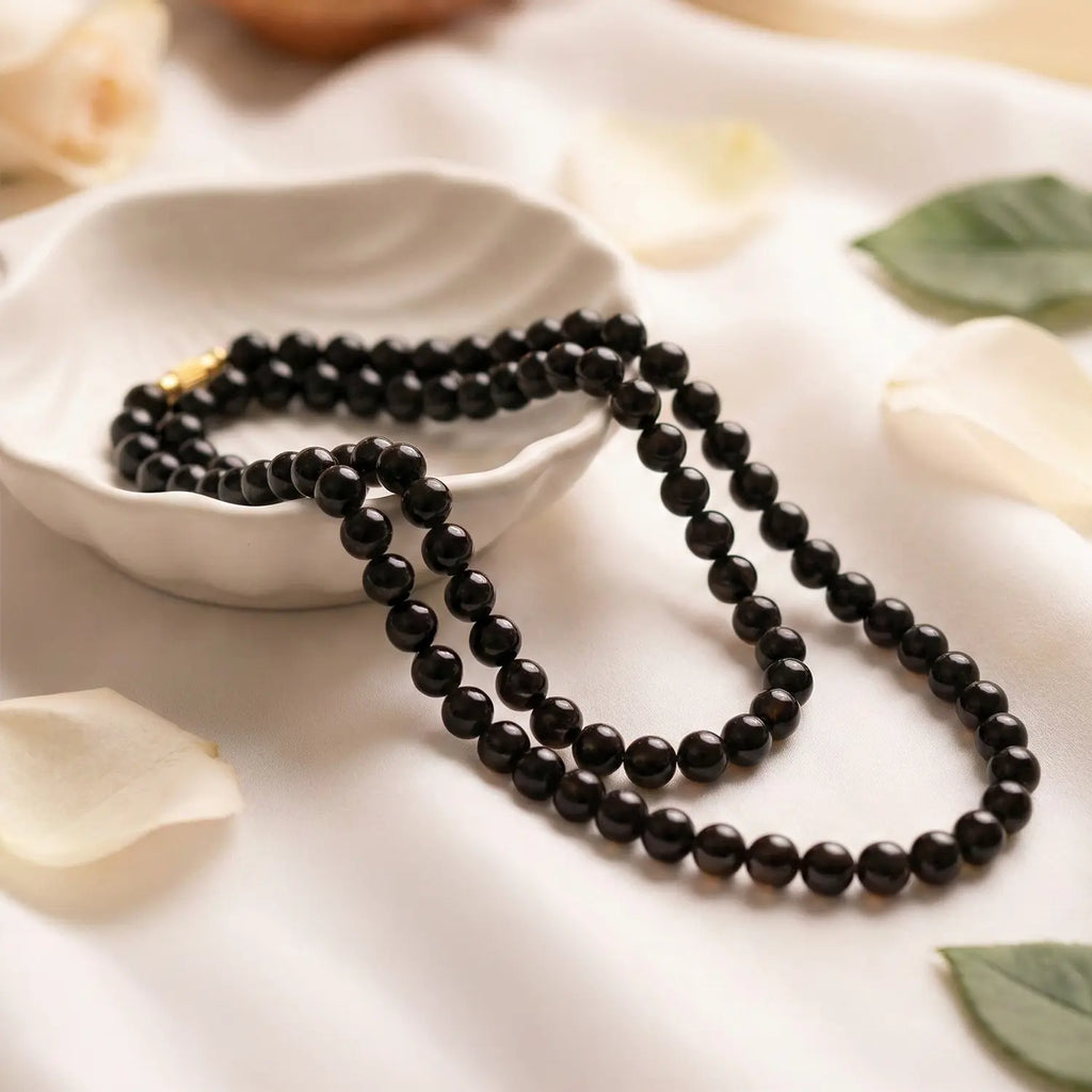 Black Obsidian Mala | VastuKosha by Acharya Anuj