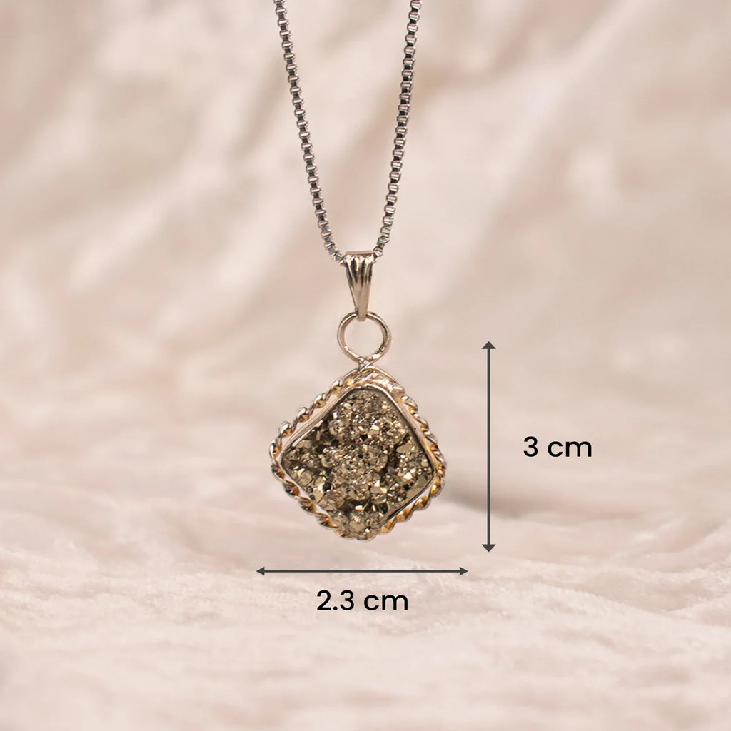 Raw Pyrite Pendant| Vastukosha by Acharya Anuj | VastuKosha by Acharya Anuj