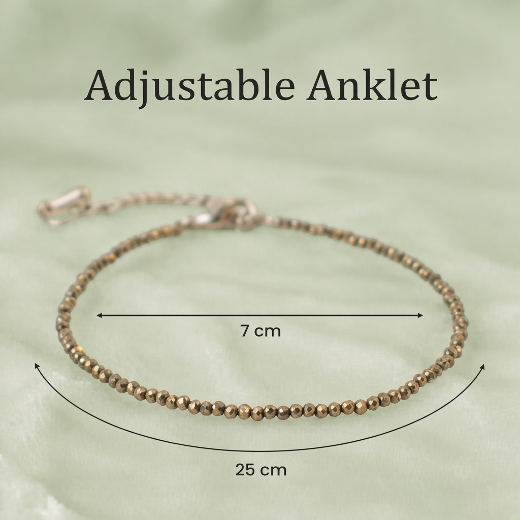Maha Ashtlakshmi Siddh Raw Pyrite Anklet Set Of 2  | VastuKosha by Acharya Anuj