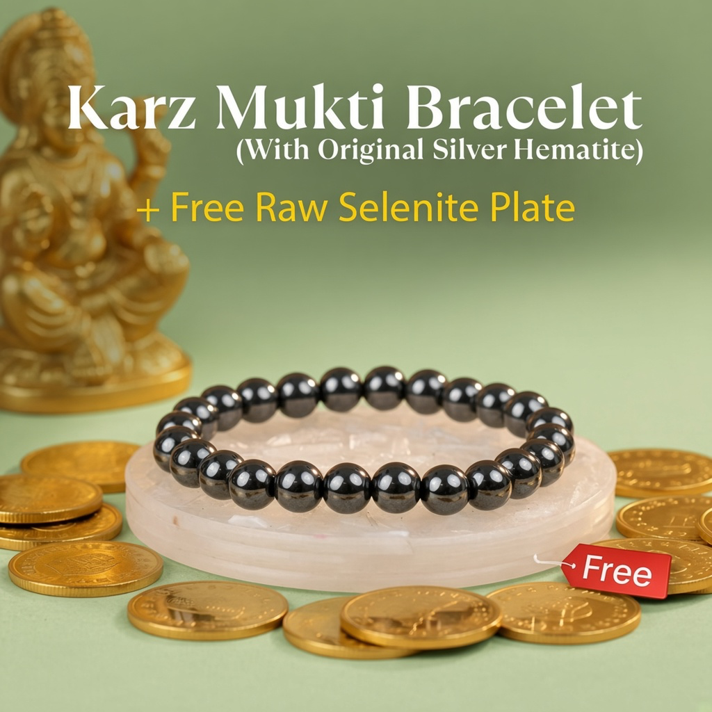 Rameshwaram Siddh Rinn Mukti Bracelet with FREE Raw Selenite Plate| VastuKosha by Acharya Anuj