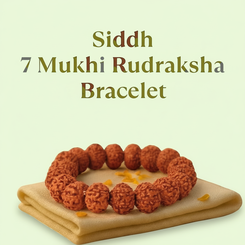 Haridwar Siddh 7 Mukhi Rudraksha Bracelet| Vastukosha by Acharya Anuj