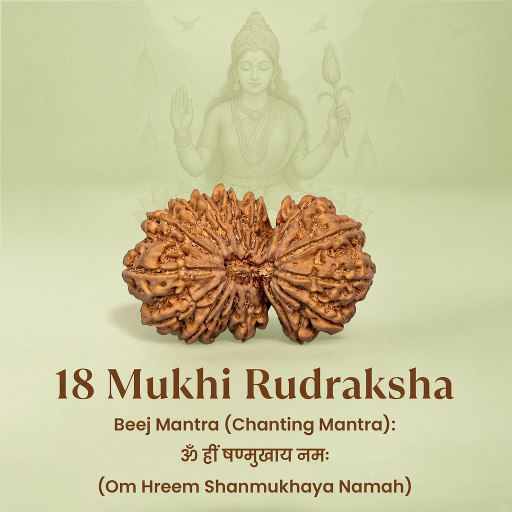 Rameshwaram Siddh Nepal Origin 18 Mukhi Rudraksha - 17mm to 22mm | VastuKosha by Acharya Anuj