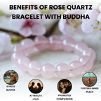 Rose Quartz Bracelet with Buddha | VastuKosha by Acharya Anuj